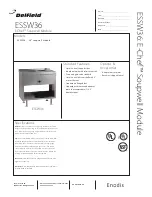 Preview for 1 page of Delfield E-Chef ESSW36 Specifications