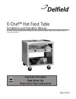 Delfield E-Chef Installation And Operation Manual preview