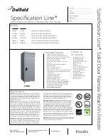 Delfield Enodis SSFN-S Specifications preview