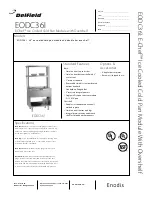 Preview for 1 page of Delfield EODC36I Specifications