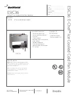 Preview for 1 page of Delfield ESIC36 Specifications