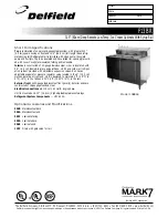 Preview for 1 page of Delfield F13BR36 Specifications