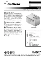 Delfield F18SR31A Specifications preview