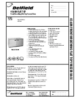 Delfield Flat Top 4560N Specifications preview