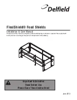 Delfield FlexiShield DCFSCR Installation & Care Manual preview