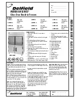 Preview for 1 page of Delfield Meridian MFR1-G Specifications