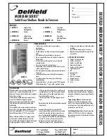 Delfield Meridian MFR1S-S Specifications предпросмотр