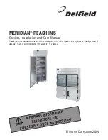 Preview for 1 page of Delfield Meridian MHR1-G Service And Installation Manual