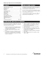 Preview for 2 page of Delfield Meridian MHR1-G Service And Installation Manual