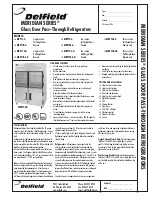 Preview for 1 page of Delfield Meridian MRPT1-G Specifications