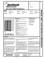 Delfield Meridian MRRI1-G Specifications preview