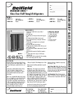 Delfield Meridian MRRT1-G Specifications preview