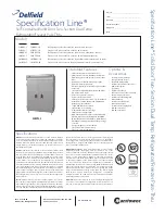 Delfield SADFP2-S Specification preview