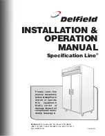 Delfield SAH2-S Operation Manual preview