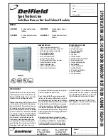 Delfield SAH2N-S Specifications preview