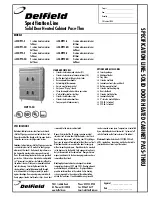 Delfield SAHPT1-SH Specifications preview