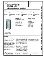 Delfield SAHRI1-G Specifications preview