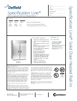 Preview for 1 page of Delfield SAHRI1-S Specification