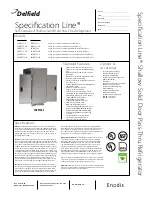 Preview for 1 page of Delfield SARPT1S-S Specification