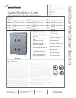 Предварительный просмотр 1 страницы Delfield SAW1-S Specifications