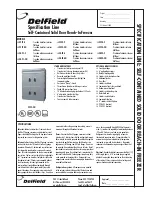 Delfield Specification Line SAF1-S Specifications preview