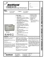 Delfield ST4464N Specifications preview