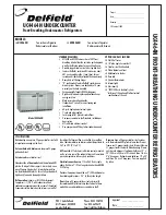 Предварительный просмотр 1 страницы Delfield UC4464N Specifications