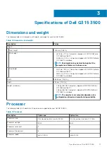 Preview for 11 page of Dell EMC G3 15 3500 Setup And Specifications