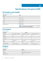 Preview for 10 page of Dell EMC Inspiron 5584 Setup And Specifications