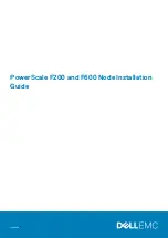 Предварительный просмотр 1 страницы Dell EMC PowerScale F200 Installation Manual