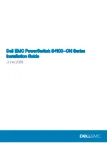 Dell EMC PowerSwitch S4100-ON Series Installation Manual предпросмотр