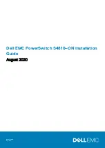 Предварительный просмотр 1 страницы Dell EMC PowerSwitch S4810-ON Installation Manual