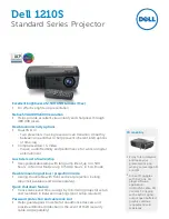 Preview for 1 page of Dell 1210S - DLP Projector - 2500 ANSI Lumens Specifications