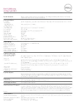 Предварительный просмотр 3 страницы Dell 1350CNW Specifications