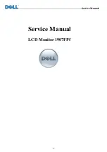 Dell 1907FPf Service Manual предпросмотр