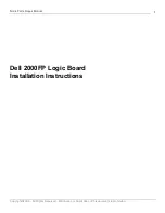 Dell 2000FP Installation Instructions Manual preview