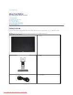 Предварительный просмотр 2 страницы Dell 2209WA - UltraSharp - 22" LCD Monitor User Manual