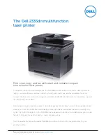 Dell 2335dn - Multifunction Monochrome Laser Printer B/W Specifications preview