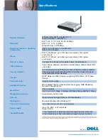 Preview for 2 page of Dell 2350 - Wireless WLAN Broadband Router Specifications