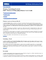 Preview for 5 page of Dell 2350 - Wireless WLAN Broadband Router User Manual