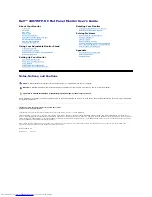 Preview for 1 page of Dell 2407WFP-HC - UltraSharp - 24" LCD Monitor User Manual