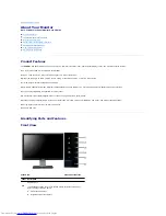 Предварительный просмотр 2 страницы Dell 2709W - UltraSharp - Widescreen LCD Monitor User Manual