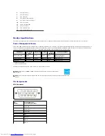 Предварительный просмотр 5 страницы Dell 2709W - UltraSharp - Widescreen LCD Monitor User Manual