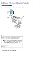 Предварительный просмотр 3 страницы Dell 3000cn Color Laser Printer User Manual