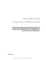 Предварительный просмотр 1 страницы Dell 464-3659 - OptiPlex - 360 Setup And Quick Reference Manual