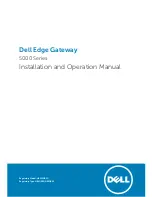 Preview for 1 page of Dell 5000 Series Installation And Operation Manual