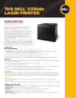 Dell 5330dn - Workgroup Laser Printer B/W Specification Sheet предпросмотр