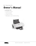 Dell 720 - Color Printer Inkjet Owner'S Manual предпросмотр