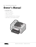 Dell 964 All In One Photo Printer Owner'S Manual preview