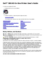 Preview for 1 page of Dell 968 User Manual